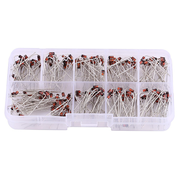 200 stk. 10 Værdier Zener Diode Sortiment Elektronisk Kit 1N4738~1N4748 Med Opbevaringsboks