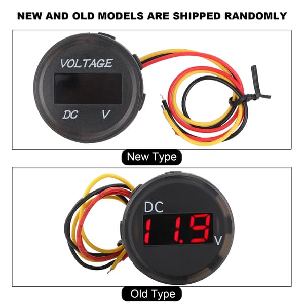 DC 0-100V Digital Voltmeter LED Panel Display til Bil Motorcykel Vandtæt