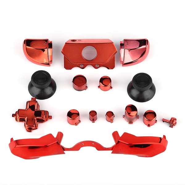 Fullständiga Knappset Mod Ersättningsdel för Microsoft Xbox One Controller 3.5mm Jack (Röd)