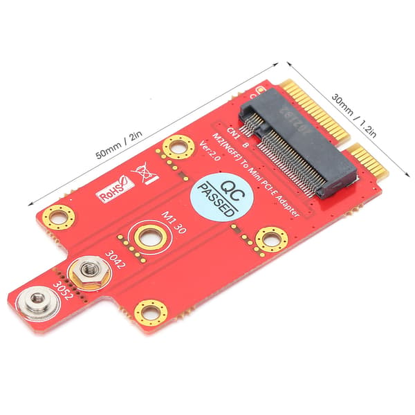 M.2 Key B til Mini PCIE Adapter Konverter Modul PC Laptop Stasjonær Datamaskin Tilbehør