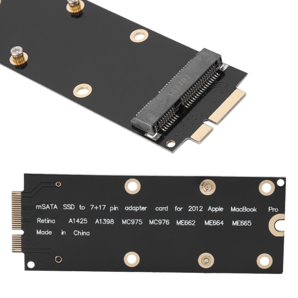 mSATA SSD till SATA-adapterkort för 2012 MacBook Pro MC976 A1425 A1398
