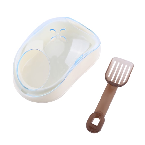 Toalett för Hamster i Transparent Plast med Skovl (Blå)