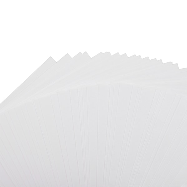 50 st Vit Kartongpapper Stöd Dubbelsidig Utskrift Snabbtorkande Blankt Vykort för DIY-kort Scrapbooking Skärning Prägling 350