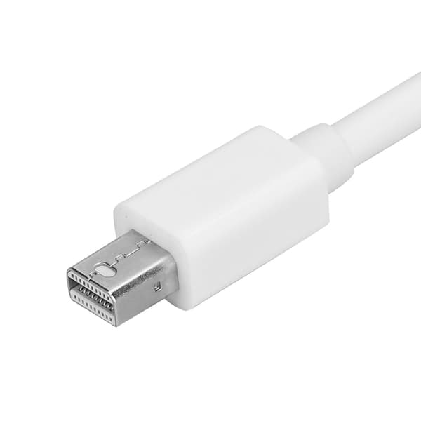 Mini DP Han til HD Multimedie Interface Hun Adapter til MacBook Display Projektor Hvid