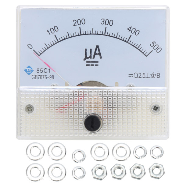 85C1 DC 0~500UA ABS Pekaresströmmätare Amperemeter Panel Hög Noggrannhet Strömmätare