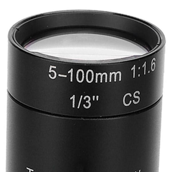 1.3MP Zoom CCTV-objektiv CS-fäste Manuell bländare 5‑100mm Aluminiumlegering för säkerhetskamera