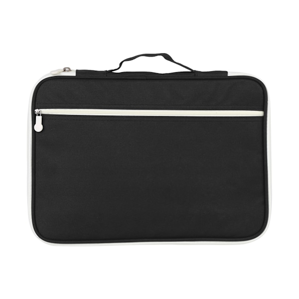 A4 Dokumentväska Filmapp Portfölj Organizer Dator Notebook Fodral med Dragkedja (Svart)