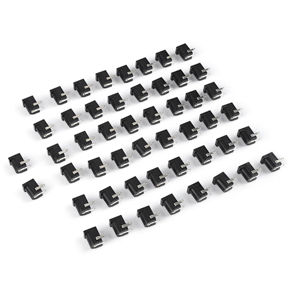50 KPL 5,5 mm x 2,1 mm DC-virtaliitinadapteri, kytkentälevy