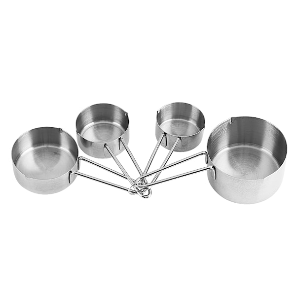 8-delars set Mätkoppar & -skedar i rostfritt stål, Socker, Kaffe, Mjölk, Köksredskap, Bakverktyg