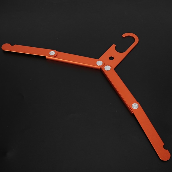 Fällbar multifunktionell utomhushängare i aluminiumlegering, halkfri, portabel torkställning (Orange)