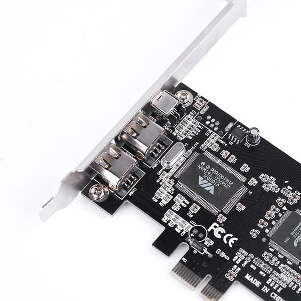 PCI-E PCI Express FireWire 1394a IEEE 1394 Controller Card med Firewire-kabel