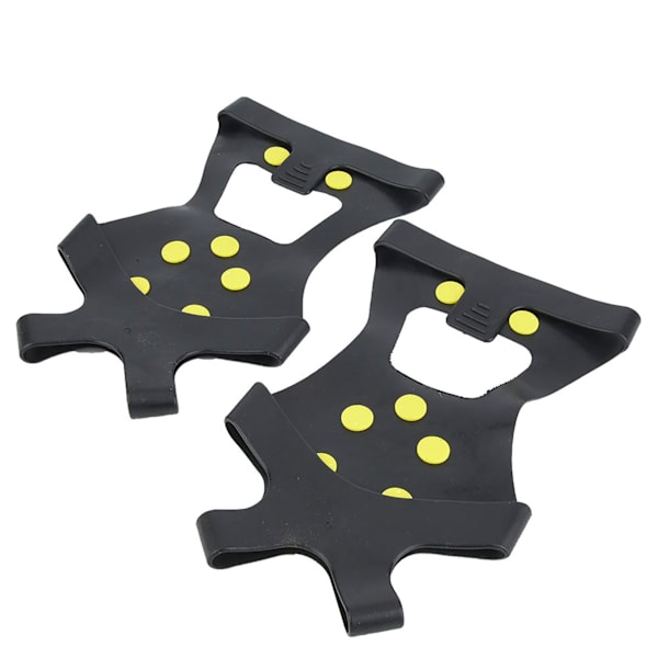 Ett par utendørs 10-piggers anti-skli is- og snøpigggrep Grips Gripper Campingsko Trekk (M)