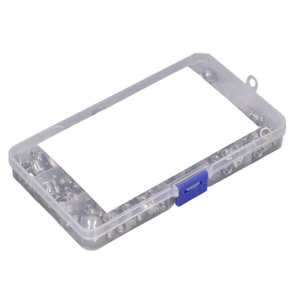 249 st Acorn Hex Hattmuttrar Sortimentskit M3‑M12 DIN1587 304 Rostfritt Stål Blank Finish