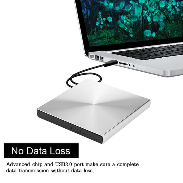 5 Gbps dataoverførsel ekstern DVD-brænder, beskyttelse på flere niveauer, pop-op USB 3.0 DVD-drev