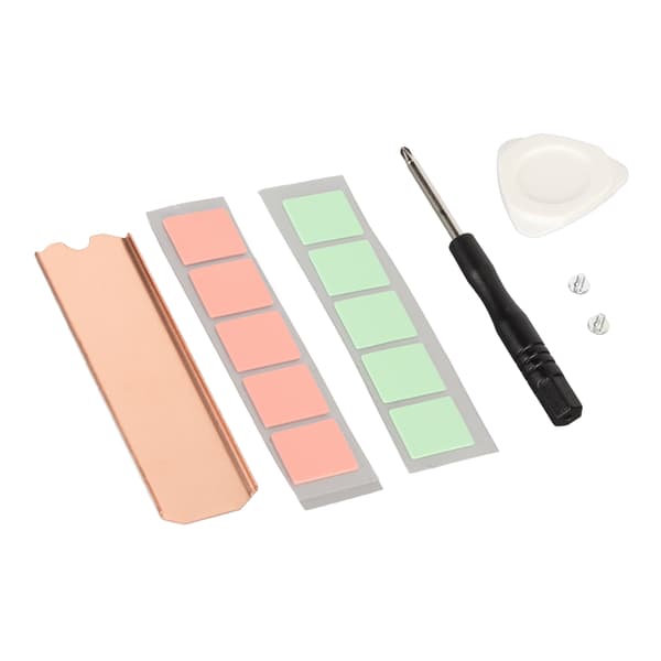 M.2 2280 SSD Kobber Køleplade Stabil Rustfri Harddisk Køleplade med Silikone Termisk Pad til M.2 2280 NVMe SSD