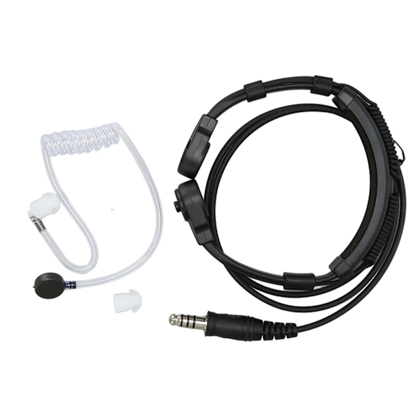 7,1 mm Halsmikrofon Headset Teleskopisk Brusreducering Klart Ljud Halsmikrofon Tvåvägsradio Headset för Walkie Talkie