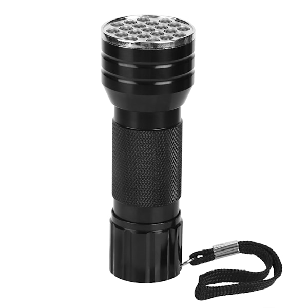 UV Ultraviolett 21 LED Ficklampa Aluminium Legering Skorpion Husdjur Mini Ficklampa (med rem)