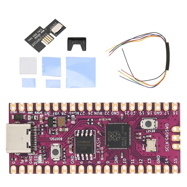 til RasPi Board Dual Core 264KB ARM Cortex M0+ Processor Fleksibelt Microcontroller Board med SD2SP2 SDLoad SDL Adapter Sort