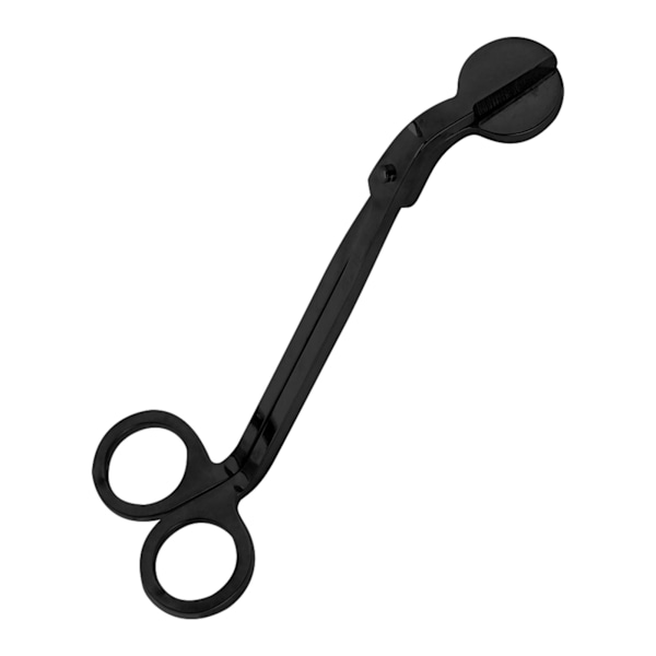 1 st Mode Plätering Rostfritt Stål Ljus Hjärtklämma Veke Trimmer Sax Verktyg (svart)