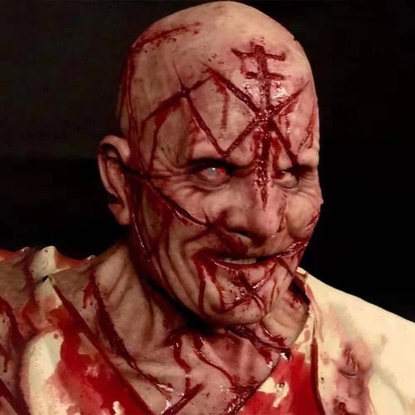 Latex Skaldepander Hoved Paryk Hætte Tyk Skaldet Cosplay Hat Fancy Dress Makeup Kostume til Børn Voksne Halloween Fest