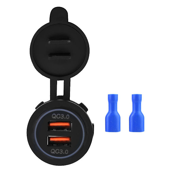 Kaksois QC3.0 Pikalataus Kaksois USB Laturipistoke Virta 12/24V Auto Moottoripyörä Vene