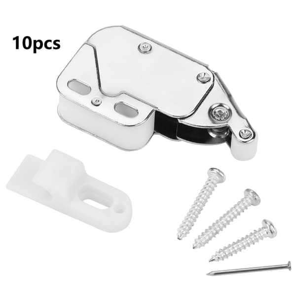 10 st Mini Tip Skåp Touch Catch Spärr Lås Studs Skåpdörr Spärr