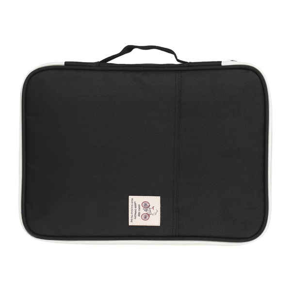 A4 dokumentväska Fil Mapp Portfolio Organizer Dator Notebook Fodral med case (svart)