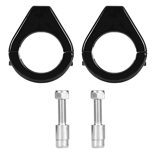 Motorcykel Modifierad Blinkersfäste i Aluminiumlegering 41mm Gaffelklämmor Svart
