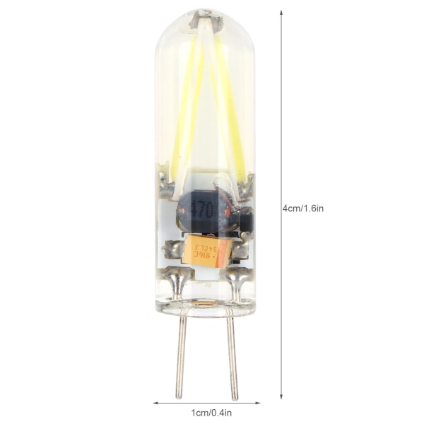 5 STK G4 LED-lampa 2W BiPin baslampa för ljuskrona Hemlandskapsbelysning Vitt ljus