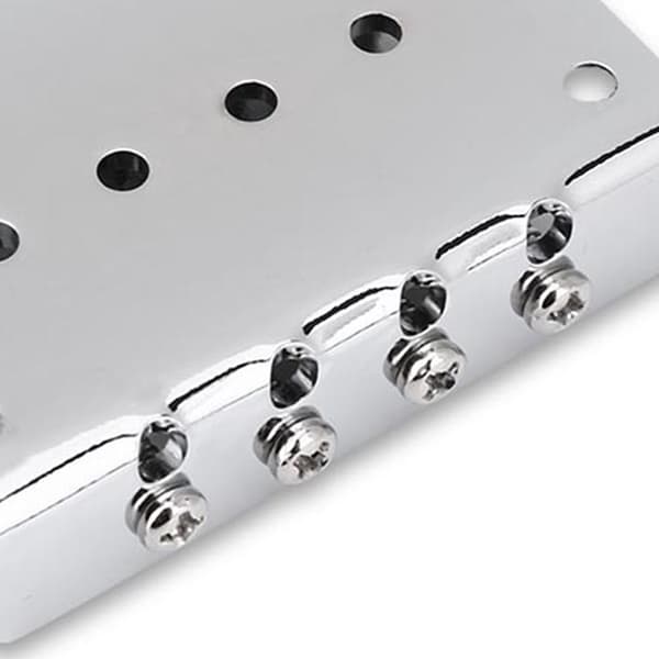 4-strängs Fast Stall Ersättningsdelar för Cigarbox Elgitarrer Bas Ukulele (Silver)