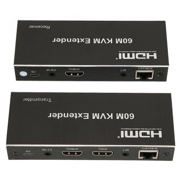 60m KVM Extender Multifunktionel 1080P 60Hz HD Multimedia Interface KVM USB Extender til TV DVD Afspiller PC 100‑240V