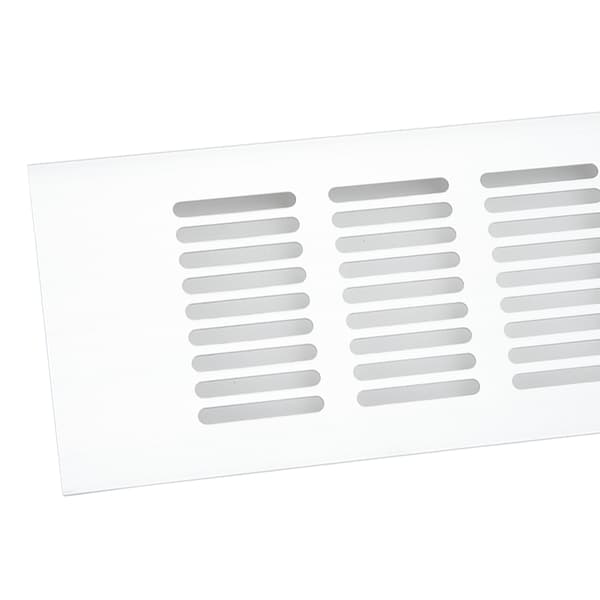 2 stk. Luftventilationsgitter Aluminiumlegering Rektangulær Ventilationsplade til Skab Skoskab Garderobe 80x450mm