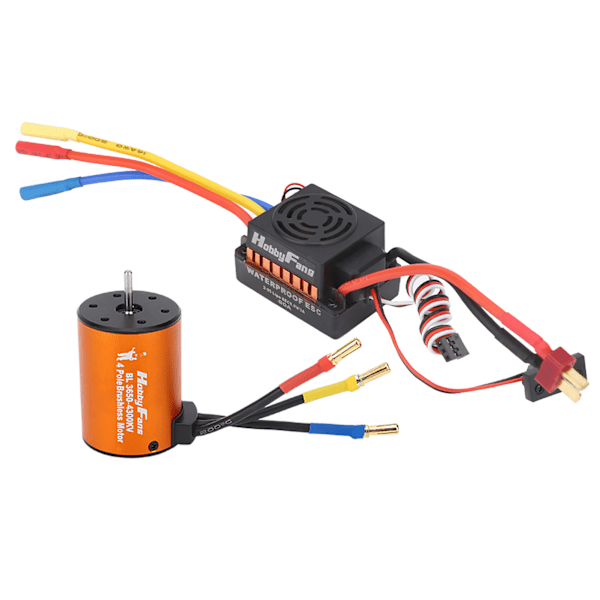 3650 4300KV Børsteløs Motor 60A ESC Opgraderingsdele Tilbehør til 1/10 RC Bilmodel