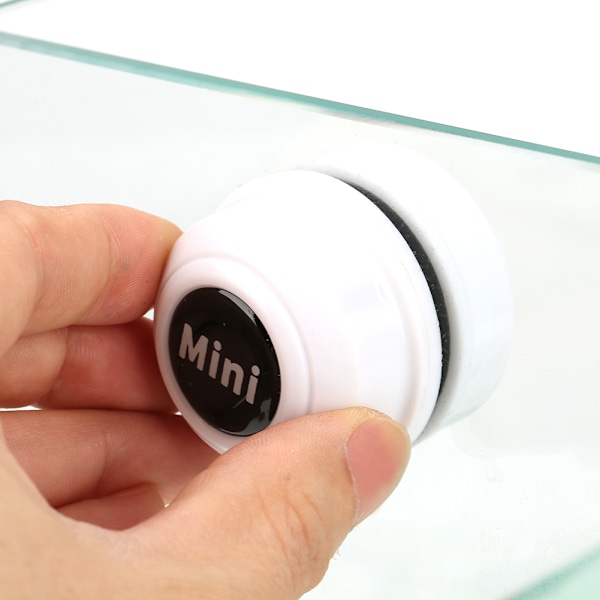 Mini Bærbar Holdbar Plast Magnet Fisketank Børste Rengøringsværktøj (Hvid)