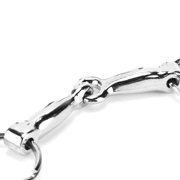 Snaffle Bits Nøglering Zinklegering Pelham Nøglering Enkelt Konnektor Hestebid Nøgleknude