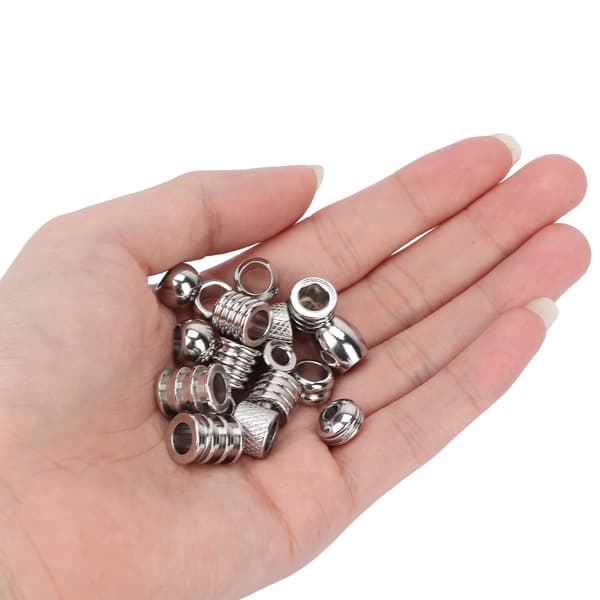 18 stk. vikinge hårperler rustfrit stål høj hårdhed perfekt størrelse simpelt design bred anvendelse dreadperler