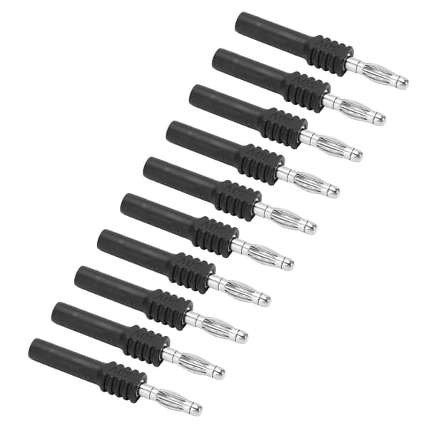 10 STK. J.20025 Bananstikforbindelse 4 mm Han til 2 mm Hun Multimeter Bananstik Adapter til Industri Sort