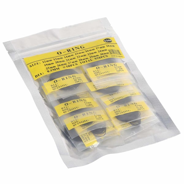 950-dels Set 12mm-30mm Universala Gummitätningar för Urtavlor (0,5mm)