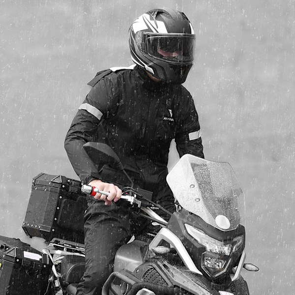 Regnställ för män, motorcykel, utomhus, reflekterande, vattentåligt, regnjacka och byxor, regnkläder för cykling, camping, vandring