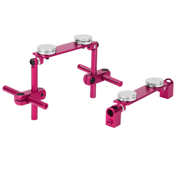 Aluminium Magnetisk Stealth Osynlig Karossfäste Kit för HSP 1/10 RC Racing Bil (Rosa)