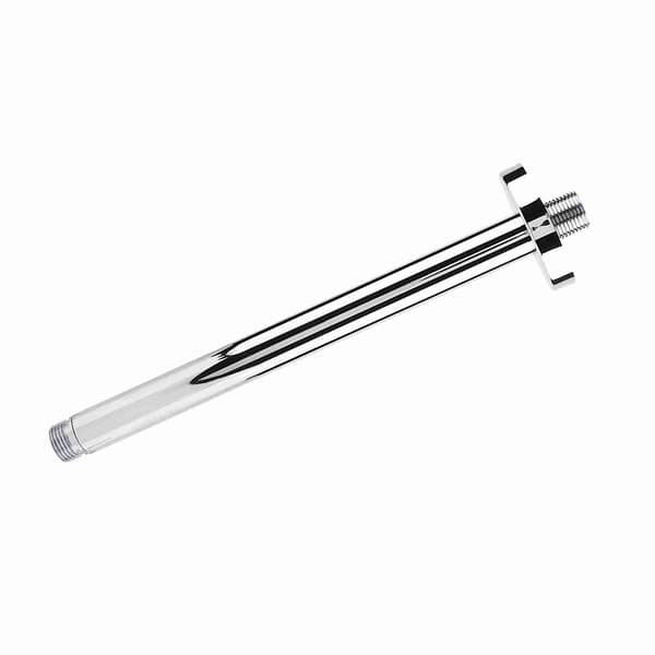 Rustfrit stål rundt brusehoved arm rør vægmontering til badeværelse loft brusehoved (25 cm)