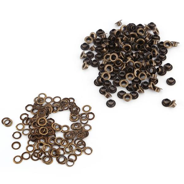 100 stk. metaløjer til læderhåndværk DIY scrapbooking sko (indvendig diameter 5 mm)
