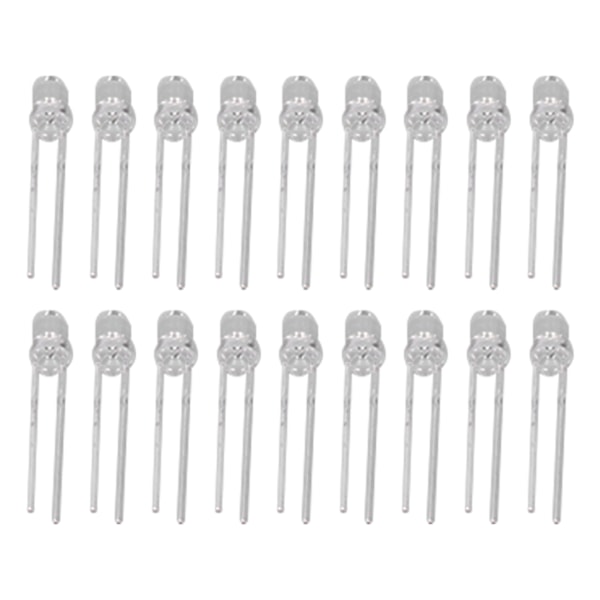 100 st LED-dioder 3mm 8 färger LED Ljusfärgad lampa Elektroniska komponenter Kit 3V Varmvit
