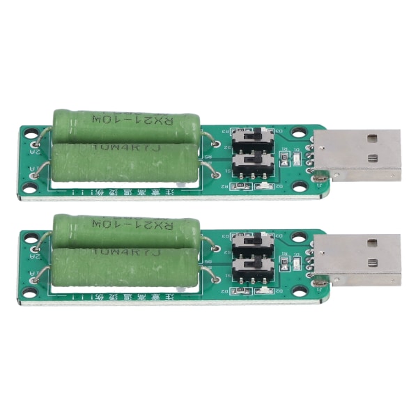 2st USB belastningstestare justerbart motstånd elektronisk testmodul 1A 2A 3A urladdningstillbehör