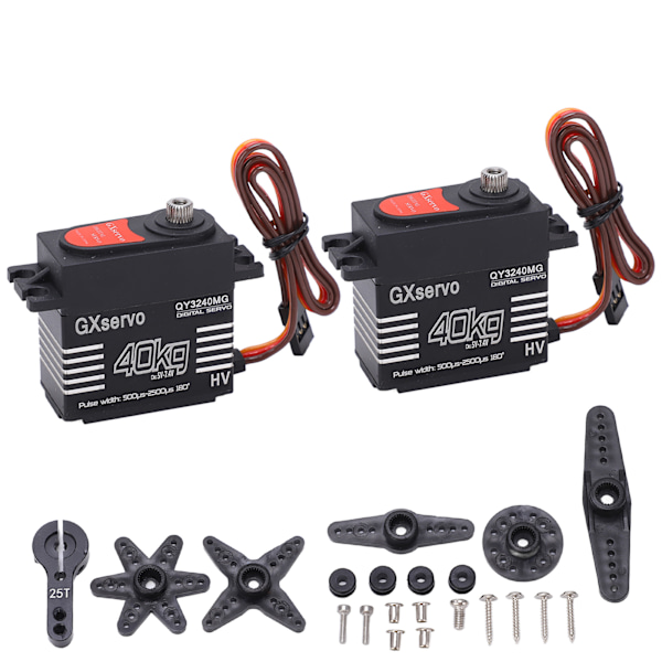 2 KPL QY3240MG Nopea Metallivaihde 40kg Suuri Vääntömomentti Digitaalinen Servo Scx10 1:8/1:10 RC-autolle Robotille