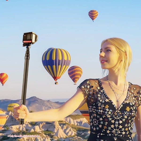 3 Meter Kulfiber Selfie Stick 1/4 Tomme Skrue [Justerbar Længde Selfie Stick til Selfie Fotografering