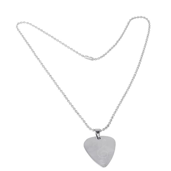 Klassisk Metall Gitarr Bas Plektrum Halsband Kedja Instrument Tillbehör (E)