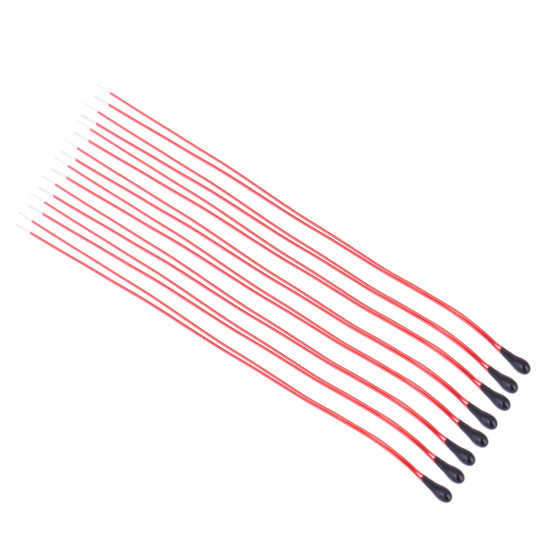 10 st MF52B NTC Termistor Hög Känslighet med 60mm Emaljerad Tråd 5K