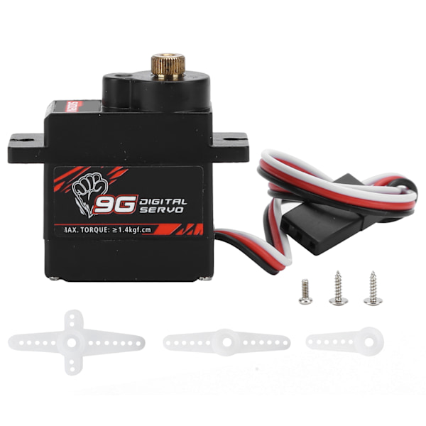S0009M 9g Metallivaihteinen digitaalinen servo, sopii 1/24 RC kiinteäsiipiselle kanavapuhallinlennokille, autolle ja veneelle