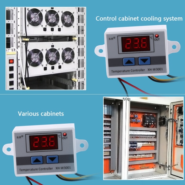 12V högprecision digital termostatkontroll Temperaturkontrollomkopplare med sond